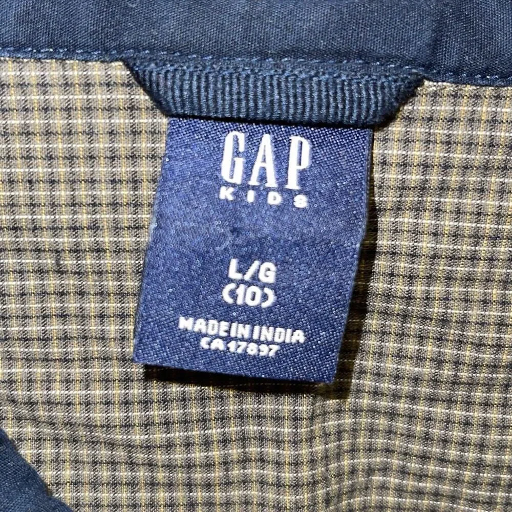 Gap Kids Vintage Button Down Lined‎ Plaid Size Large (10)